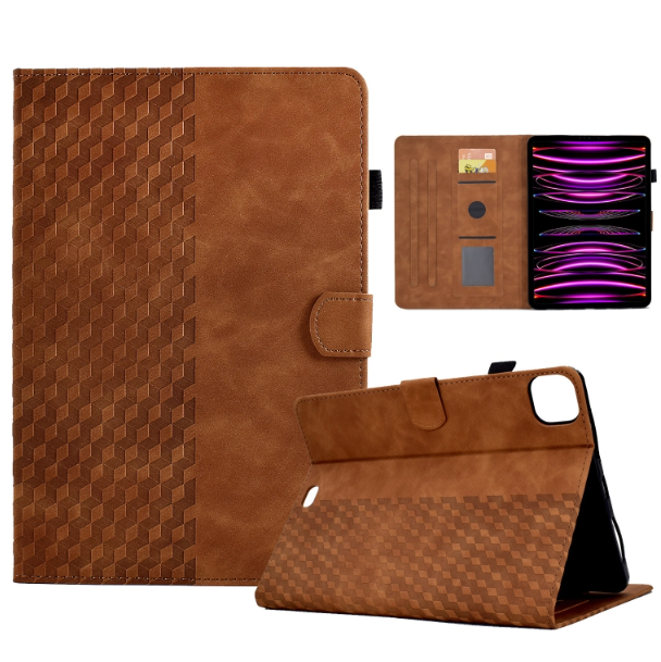 Rhombus Embossed PU Leather Smart Tablet Case - For iPad Pro 11 2022 / 2021 / 2020 - mosaccessories